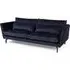 Edel 3-Seater Sofa with Black Metal Legs - Navy, Fabric