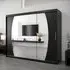 Eden Mirrored Wardrobe with 3 Sliding Doors - Black