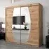 Eden Mirrored Wardrobe with Sliding Doors - Artisan Oak