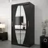 Eden Mirrored Wardrobe with Sliding Doors - Black