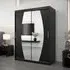 Eden Mirrored Wardrobe with Sliding Doors - Black