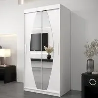 Eden Mirrored Wardrobe with Sliding Doors - White