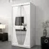 Eden Mirrored Wardrobe with Sliding Doors - White