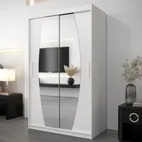 Eden Mirrored Wardrobe with Sliding Doors - White