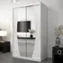 Eden Mirrored Wardrobe with Sliding Doors - White