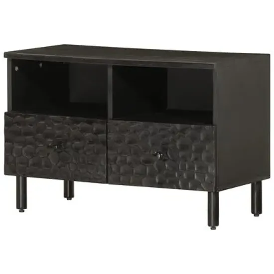 Eden TV Stand with 2 Shelves - Black, Mango Wood product