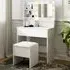 Eden Wooden Dressing Table Set with LED - White