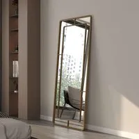 Edgea Full Length Floor Mirror - Gold, Metal alternate view