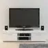 Edged TV Stand with 2 Doors - White