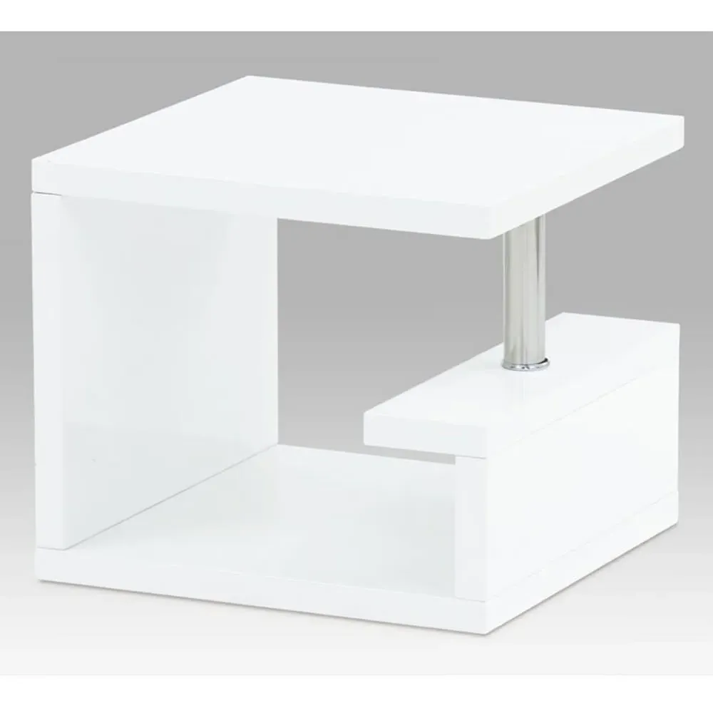 Edinboro Lamp Table - White, High Gloss