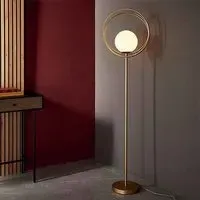 Edinboro Metal Floor Lamp - Brushed Gold