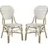 Edinburg Rattan Bar Chairs with Wooden Frame - Natural