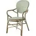 Edinburg Rattan Garden Armchair - Pastel Green, Wood