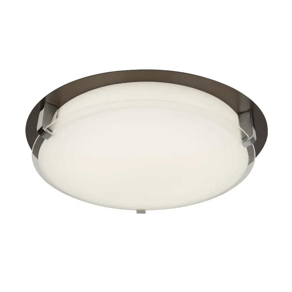 Edinburgh LED Flush Light - Brown, Opal Glass