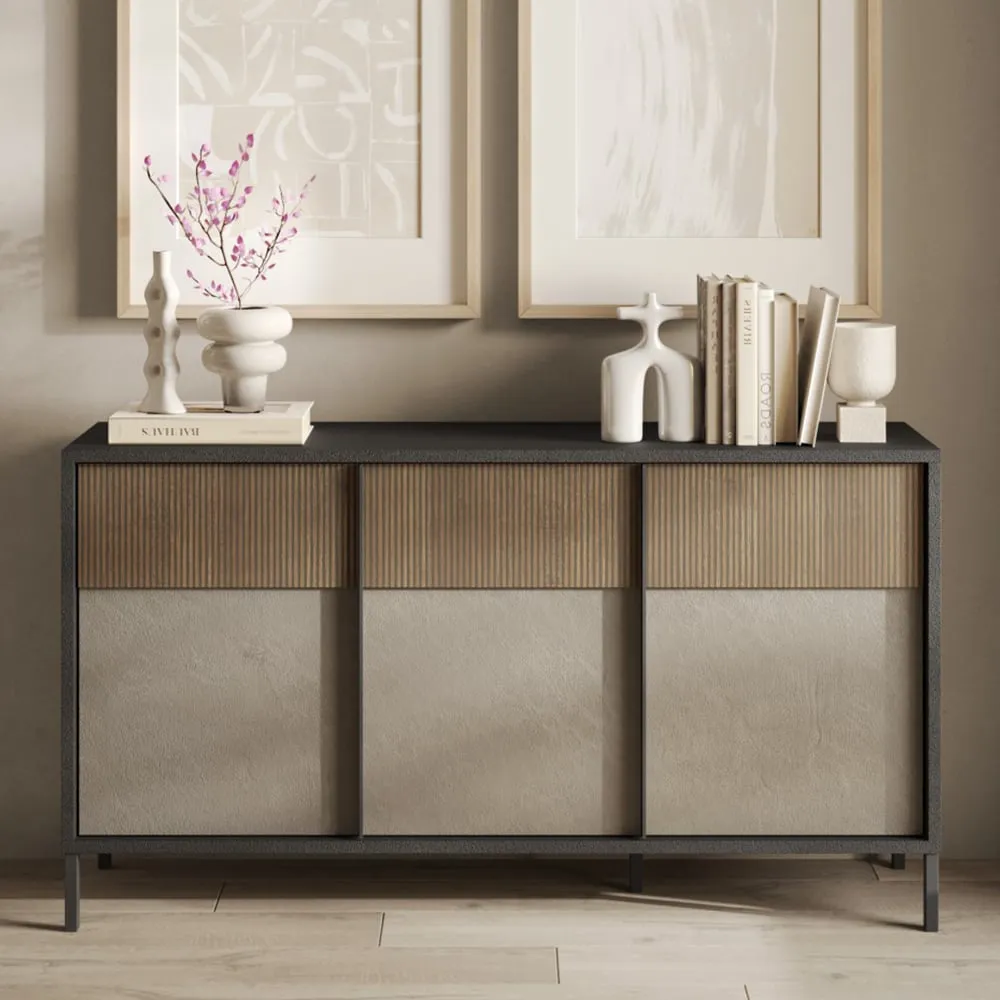 Edison 3-Door Sideboard - Lava Mercure Oak image