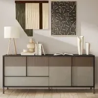 Edison 4-Door Sideboard with Drawer - Lava Mercure Oak