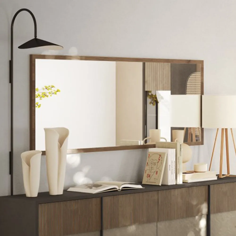 Edison Bedroom Wall Mirror - Mercure Oak image