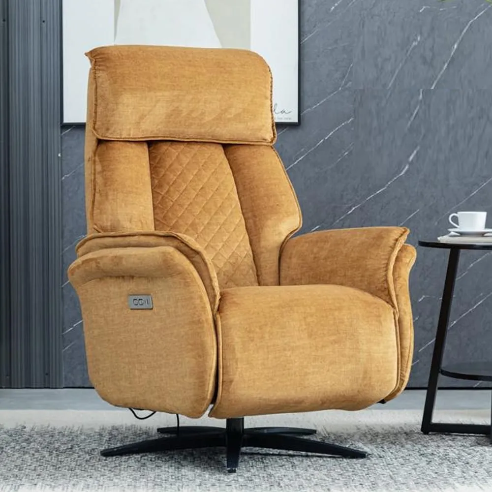 Edison Electric Recliner Chair - Amber, Fabric image