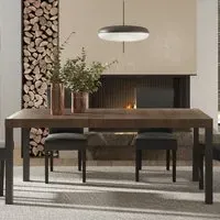 Edison Large Dining Table with Metal Legs - Mercure Oak