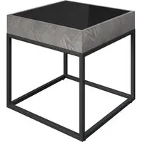 Edison Side Table - Black, Glass