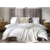 Edison Single Bed Frame - Sahara, Chenille Fabric