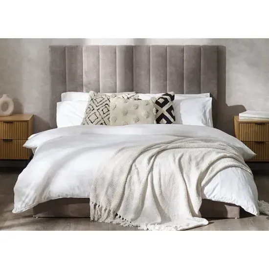 Edison Single Bed Frame - Sahara, Chenille Fabric image