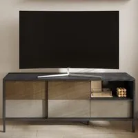 Edison Small TV Stand with 2 Doors 1 Drawer - Lava Mercure Oak