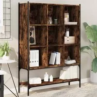 Edisto 9-Shelf Bookcase - Smoked Oak, Engineered Wood alternate view