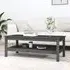 Edita Coffee Table with Undershelf - Grey, Pine Wood