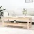 Edita Coffee Table with Undershelf - Natural, Pine Wood
