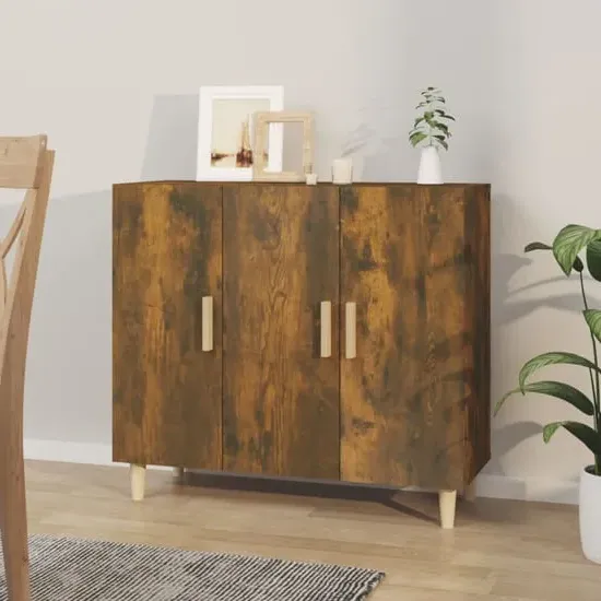 Ediva 3-Door Sideboard - Smoked Oak, Engineered Wood