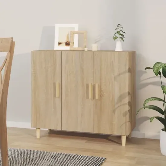 Ediva 3-Door Sideboard - Sonoma Oak, Engineered Wood