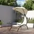 Ediva Steel Sun Lounger with Canopy - Cream