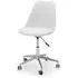 Edolie PU Office Chair - White, Chrome