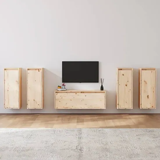 Edsel Entertainment Unit - Natural, Pinewood image