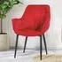 Effingham Fabric Armchair with Metal Legs - Red
