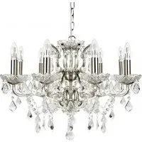 Eight Light Chandelier - Clear, Crystal