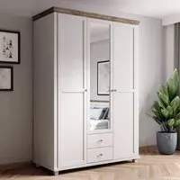 Eilat 3-Door Mirrored Wardrobe - Abisko Ash