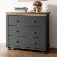 Eilat 4 Drawer Chest - Green, Laminated Board