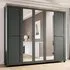 Eilat 5-Door Mirrored Wardrobe - Green