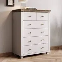 Eilat 6 Drawer Chest - Abisko Ash, Laminated Board