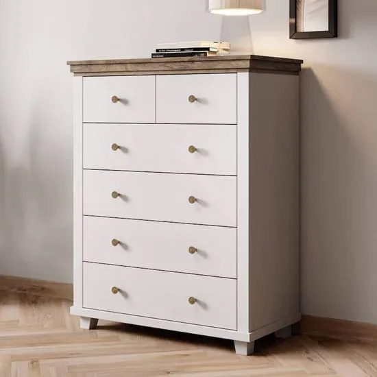 Eilat 6 Drawer Chest - Abisko Ash, Laminated Board