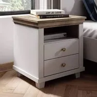 Eilat Bedside Cabinet with 2 Drawers - Abisko Ash