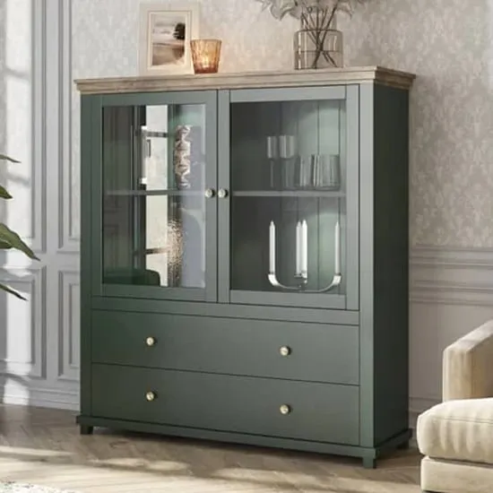Eilat Display Cabinet with LED - Green