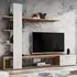 Eilat Entertainment Unit - White, Wotan Oak