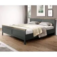 Eilat King Size Bed Frame - Green, Laminated Board