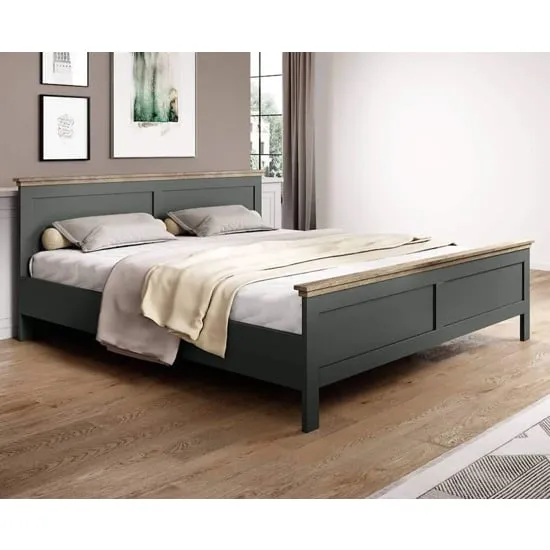 Eilat King Size Bed Frame - Green, Laminated Board image