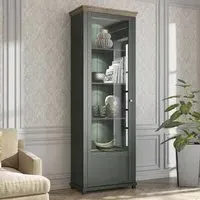 Eilat Tall Display Cabinet Right with LED - Green
