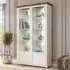 Eilat Tall Display Cabinet with LED - Abisko Ash