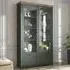 Eilat Tall Display Cabinet with LED - Green
